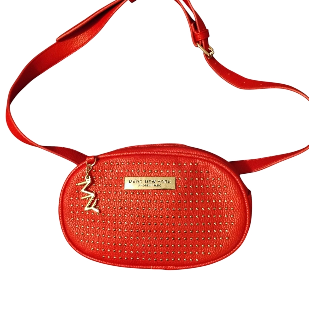 Marc New York Red Crossbody Bag with Gold Details